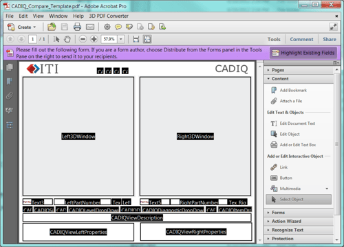 CADIQ - edit 3DPDF template