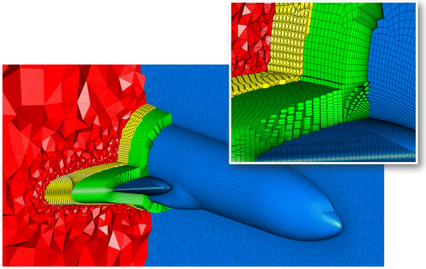 CADfix-hybrid-mesh-auto-partitioned-air-domain